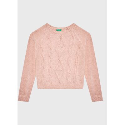 United Colors Of Benetton Sweter 1027C101P Różowy Regular Fit 160 Różowy Dziewczynka United Colors Of Benetton Sweter 1027C101P Różowy Regular Fit 160 Różowy Dziewczynka