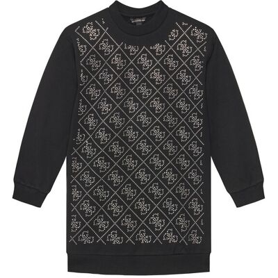 Guess Sukienka codzienna J5YK02 KA6V4 Czarny Regular Fit 8 Czarny Dziewczynka Guess Sukienka codzienna J5YK02 KA6V4 Czarny Regular Fit 8 Czarny Dziewczynka