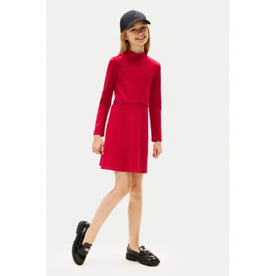 Tommy Hilfiger Sukienka codzienna Essential Skater KG0KG08790 D Czerwony Regular Fit 14 Czerwony Dziewczynka Tommy Hilfiger Sukienka codzienna Essential Skater KG0KG08790 D Czerwony Regular Fit 14 Czerwony Dziewczynka