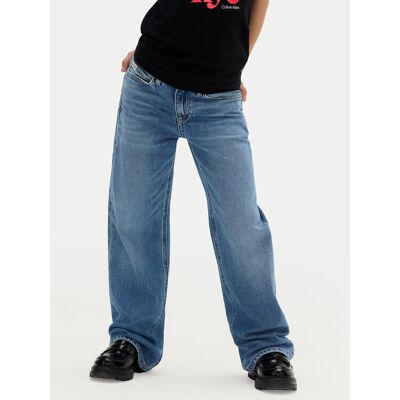 Calvin Klein Jeans Jeansy IG0IG02985 D Niebieski Wide Leg 16 Niebieski Dziewczynka Calvin Klein Jeans Jeansy IG0IG02985 D Niebieski Wide Leg 16 Niebieski Dziewczynka