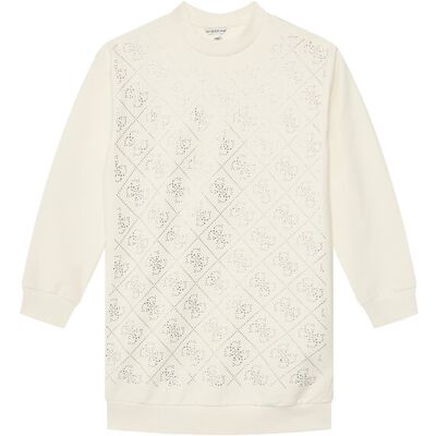 Guess Sukienka codzienna J5YK02 KA6V4 Écru Regular Fit 10 Kremowy Dziewczynka Guess Sukienka codzienna J5YK02 KA6V4 Écru Regular Fit 10 Kremowy Dziewczynka