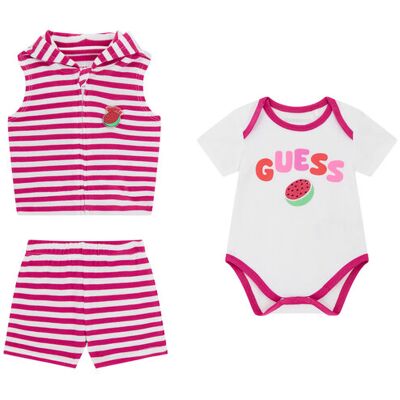 Guess Zestaw dla niemowląt H6GW05 KF891 Różowy 12M Różowy Dziewczynka Guess Zestaw dla niemowląt H6GW05 KF891 Różowy 12M Różowy Dziewczynka