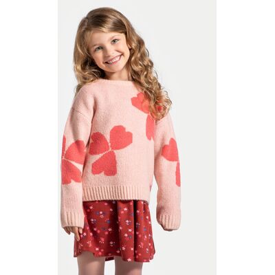 Coccodrillo Sweter ZC4172101HGK Różowy Regular Fit 116 Różowy Dziewczynka Coccodrillo Sweter ZC4172101HGK Różowy Regular Fit 116 Różowy Dziewczynka