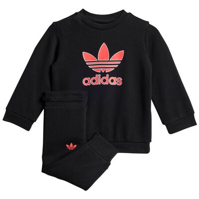 Adidas Dres Trefoil JW5299 Czarny Regular Fit 0_3M Czarny Unisex Dziecko Adidas Dres Trefoil JW5299 Czarny Regular Fit 0_3M Czarny Unisex Dziecko