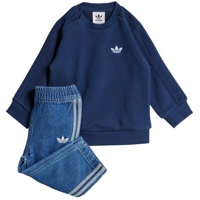 Adidas Dres Denim Crew JD5826 Niebieski Regular Fit 18_24M Niebieski Unisex Dziecko Adidas Dres Denim Crew JD5826 Niebieski Regular Fit 18_24M Niebieski Unisex Dziecko
