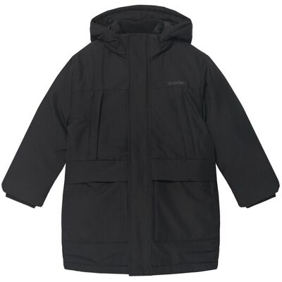 Calvin Klein Jeans Kurtka zimowa Back To School LVCKTJM17B Czarny Regular Fit 8Y Czarny Chłopiec Calvin Klein Jeans Kurtka zimowa Back To School LVCKTJM17B Czarny Regular Fit 8Y Czarny Chłopiec