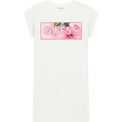 Guess Sukienka codzienna J6GK05 KAE24 Biały Regular Fit 12Y Biały Dziewczynka Guess Sukienka codzienna J6GK05 KAE24 Biały Regular Fit 12Y Biały Dziewczynka