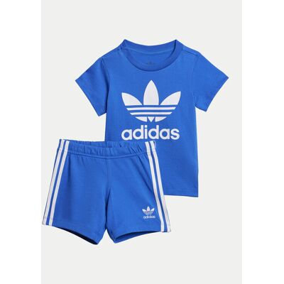Adidas Komplet t-shirt i spodenki JC6581 Niebieski Regular Fit 6_9M Niebieski Unisex Dziecko Adidas Komplet t-shirt i spodenki JC6581 Niebieski Regular Fit 6_9M Niebieski Unisex Dziecko