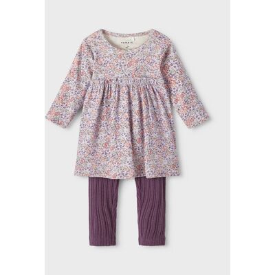 NAME IT Komplet sukienka i legginsy 13215289 Fioletowy Regular Fit 56 Fioletowy Dziewczynka NAME IT Komplet sukienka i legginsy 13215289 Fioletowy Regular Fit 56 Fioletowy Dziewczynka