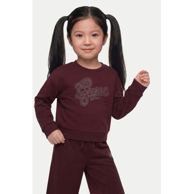 Guess Bluza J6YQ05 K3899 Bordowy Regular Fit 12Y Bordowy Dziewczynka Guess Bluza J6YQ05 K3899 Bordowy Regular Fit 12Y Bordowy Dziewczynka