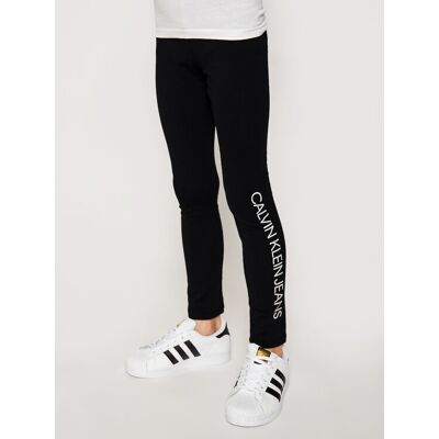 Calvin Klein Jeans Legginsy Logo IG0IG00740 Czarny Slim Fit 16 Czarny Dziewczynka Calvin Klein Jeans Legginsy Logo IG0IG00740 Czarny Slim Fit 16 Czarny Dziewczynka