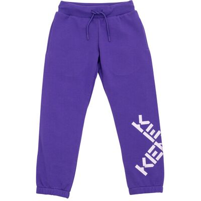Kenzo Kids Spodnie dresowe K14217 Fioletowy Regular Fit 12 Fioletowy Dziewczynka Kenzo Kids Spodnie dresowe K14217 Fioletowy Regular Fit 12 Fioletowy Dziewczynka