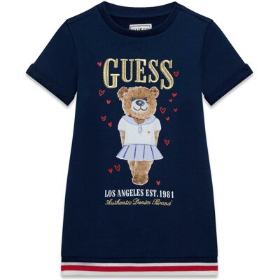 Guess Sukienka codzienna K6RK11 KAD74 Granatowy Regular Fit 2Y Granatowy Dziewczynka Guess Sukienka codzienna K6RK11 KAD74 Granatowy Regular Fit 2Y Granatowy Dziewczynka