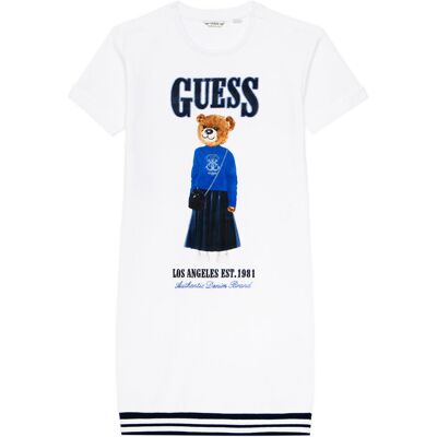 Guess Sukienka codzienna J6RK11 KAD74 Biały Regular Fit 16Y Biały Dziewczynka Guess Sukienka codzienna J6RK11 KAD74 Biały Regular Fit 16Y Biały Dziewczynka