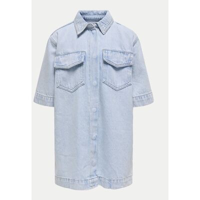 Kids ONLY Sukienka jeansowa Sophie 15344561 Niebieski Oversize 158 Niebieski Dziewczynka Kids ONLY Sukienka jeansowa Sophie 15344561 Niebieski Oversize 158 Niebieski Dziewczynka