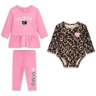 Guess Komplet dziecięcy S6YG02 2K3925 Różowy jasny Regular Fit 3_6M Różowy jasny Dziewczynka Guess Komplet dziecięcy S6YG02 2K3925 Różowy jasny Regular Fit 3_6M Różowy jasny Dziewczynka