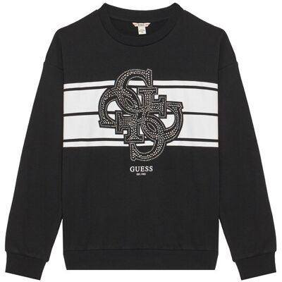 Guess Bluza J5YQ01 KA6R4 Czarny Regular Fit 7Y Czarny Dziewczynka Guess Bluza J5YQ01 KA6R4 Czarny Regular Fit 7Y Czarny Dziewczynka