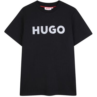 HUGO T-Shirt G01016 S Czarny Regular Fit 12Y Czarny Chłopiec HUGO T-Shirt G01016 S Czarny Regular Fit 12Y Czarny Chłopiec