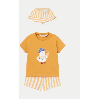 Mayoral Komplet t-shirt i kąpielówki 1620 Żółty Regular Fit 4_6M Żółty Chłopiec Mayoral Komplet t-shirt i kąpielówki 1620 Żółty Regular Fit 4_6M Żółty Chłopiec