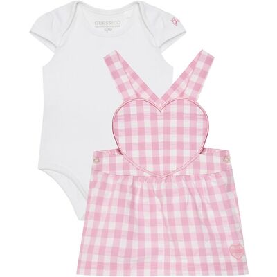 Guess Sukienka codzienna S5GG10 K6YW4 Biały Regular Fit 3_6M Biały Dziewczynka Guess Sukienka codzienna S5GG10 K6YW4 Biały Regular Fit 3_6M Biały Dziewczynka