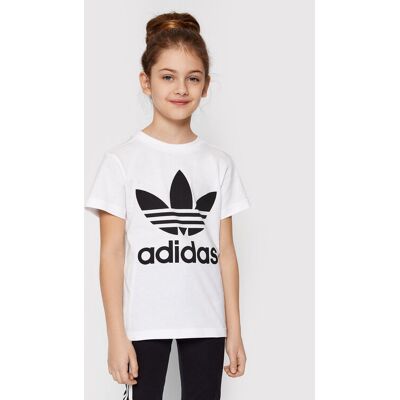 Adidas T-Shirt adicolor Trefoil H25246 Biały Regular Fit 4_5Y Biały Unisex Dziecko Adidas T-Shirt adicolor Trefoil H25246 Biały Regular Fit 4_5Y Biały Unisex Dziecko