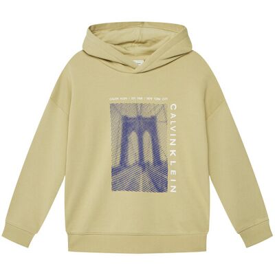 Calvin Klein Jeans Bluza Bridge LVCKSJB04B Zielony Oversize 10Y Zielony Unisex Dziecko Calvin Klein Jeans Bluza Bridge LVCKSJB04B Zielony Oversize 10Y Zielony Unisex Dziecko