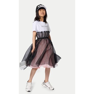 Karl Lagerfeld Kids Sukienka codzienna Z31140 S Różowy Regular Fit 12Y Różowy Dziewczynka Karl Lagerfeld Kids Sukienka codzienna Z31140 S Różowy Regular Fit 12Y Różowy Dziewczynka