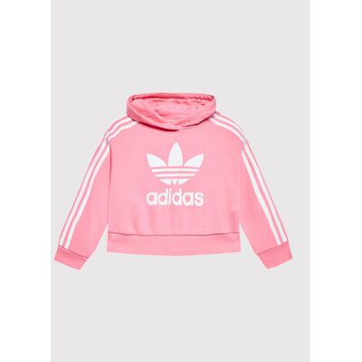 Adidas - Adicolor Cropped Hoodie - Różowy - 164 cm - Hoodie Adidas - Adicolor Cropped Hoodie - Różowy - 164 cm - Hoodie