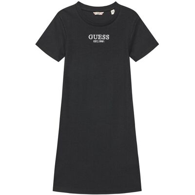 Guess Sukienka codzienna J5YK11 KBZP4 Czarny Regular Fit 8Y Czarny Dziewczynka Guess Sukienka codzienna J5YK11 KBZP4 Czarny Regular Fit 8Y Czarny Dziewczynka