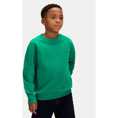 Calvin Klein Bluza LVCKSJB07B Zielony Relaxed Fit 8 Zielony Unisex Dziecko Calvin Klein Bluza LVCKSJB07B Zielony Relaxed Fit 8 Zielony Unisex Dziecko