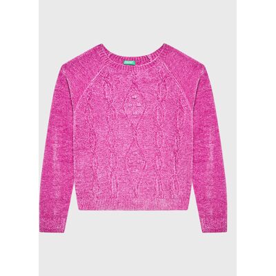 United Colors Of Benetton Sweter 1027C101P Różowy Regular Fit 140 Różowy Dziewczynka United Colors Of Benetton Sweter 1027C101P Różowy Regular Fit 140 Różowy Dziewczynka