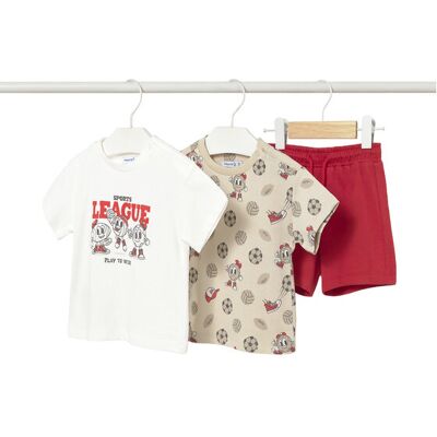 Mayoral Komplet 2 t-shirtów i spodenek 1669 Kolorowy Regular Fit 12M Kolorowy Chłopiec Mayoral Komplet 2 t-shirtów i spodenek 1669 Kolorowy Regular Fit 12M Kolorowy Chłopiec