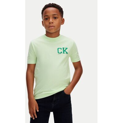 Calvin Klein T-Shirt Heritage LVCKSJA09B Zielony Regular Fit 12Y Zielony Chłopiec Calvin Klein T-Shirt Heritage LVCKSJA09B Zielony Regular Fit 12Y Zielony Chłopiec