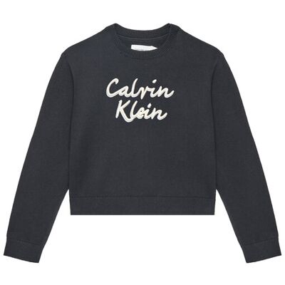 Calvin Klein Jeans Sweter IG0IG02971 D Czarny Regular Fit 16 Czarny Dziewczynka Calvin Klein Jeans Sweter IG0IG02971 D Czarny Regular Fit 16 Czarny Dziewczynka