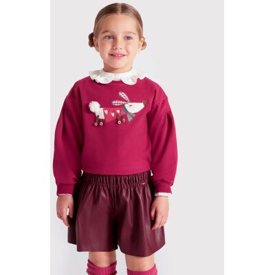 Mayoral Szorty z imitacji skóry 4950 Bordowy Relaxed Fit 8 Bordowy Dziewczynka Mayoral Szorty z imitacji skóry 4950 Bordowy Relaxed Fit 8 Bordowy Dziewczynka