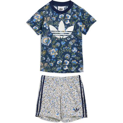 Adidas Komplet t-shirt i spodenki Liberty London JY3017 Granatowy Regular Fit 18_24M Granatowy Dziewczynka Adidas Komplet t-shirt i spodenki Liberty London JY3017 Granatowy Regular Fit 18_24M Granatowy Dziewczynka