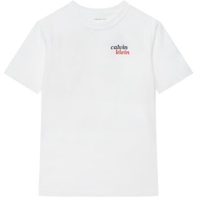 Calvin Klein Jeans T-Shirt LVCKTJA39B Biały Regular Fit 16Y Biały Chłopiec Calvin Klein Jeans T-Shirt LVCKTJA39B Biały Regular Fit 16Y Biały Chłopiec