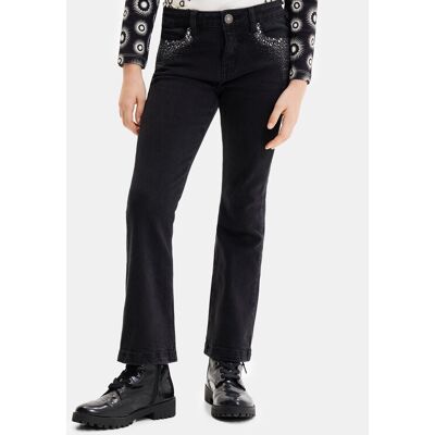 Desigual Jeansy 23WGDD06 Czarny Regular Fit 5_6Y Czarny Dziewczynka Desigual Jeansy 23WGDD06 Czarny Regular Fit 5_6Y Czarny Dziewczynka