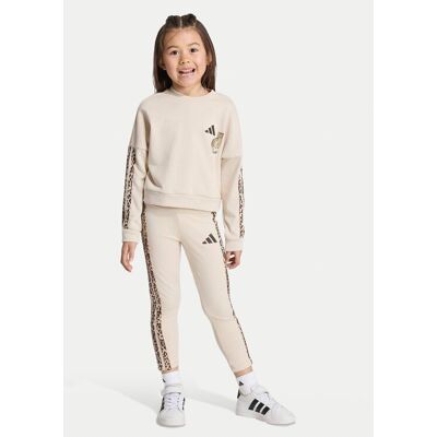 Adidas Komplet bluza i legginsy Animal Leggings Set KC7210 Beżowy Regular Fit 3_4Y Beżowy Dziewczynka Adidas Komplet bluza i legginsy Animal Leggings Set KC7210 Beżowy Regular Fit 3_4Y Beżowy Dziewczynka