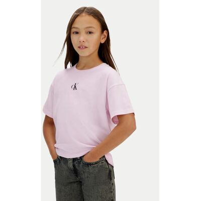 Calvin Klein Jeans T-Shirt Logo IG0IG02136 Różowy Boxy Fit 12 Różowy Dziewczynka Calvin Klein Jeans T-Shirt Logo IG0IG02136 Różowy Boxy Fit 12 Różowy Dziewczynka