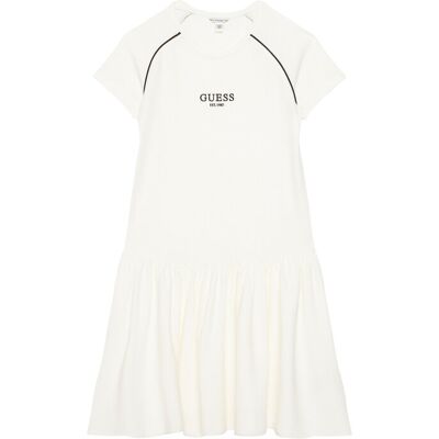 Guess Sukienka codzienna J6RK02 KCY62 Biały Regular Fit 16Y Biały Dziewczynka Guess Sukienka codzienna J6RK02 KCY62 Biały Regular Fit 16Y Biały Dziewczynka