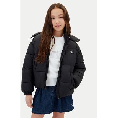 Calvin Klein Kurtka zimowa LVCKTJM02G Czarny Regular Fit 12Y Czarny Dziewczynka Calvin Klein Kurtka zimowa LVCKTJM02G Czarny Regular Fit 12Y Czarny Dziewczynka
