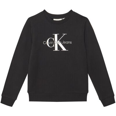 Calvin Klein Jeans Bluza Monogram IU0IU00675 D Czarny Regular Fit 10 Czarny Unisex Dziecko Calvin Klein Jeans Bluza Monogram IU0IU00675 D Czarny Regular Fit 10 Czarny Unisex Dziecko