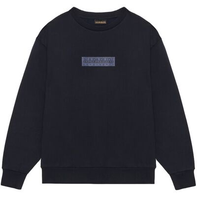 Napapijri Bluza B-New Box Logo NP0A8B3K Granatowy Loose Fit 12Y Granatowy Chłopiec Napapijri Bluza B-New Box Logo NP0A8B3K Granatowy Loose Fit 12Y Granatowy Chłopiec