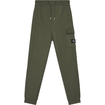 Calvin Klein Jeans Spodnie dresowe Badge IB0IB02199 Zielony Relaxed Fit 10 Zielony Chłopiec Calvin Klein Jeans Spodnie dresowe Badge IB0IB02199 Zielony Relaxed Fit 10 Zielony Chłopiec