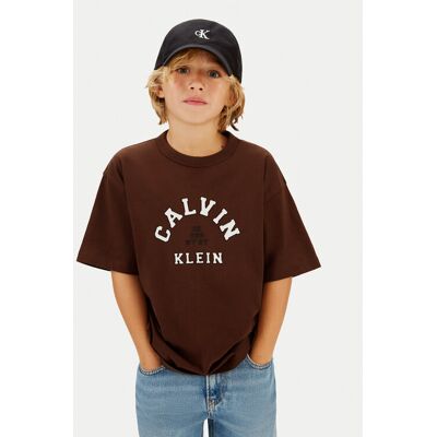 Calvin Klein Jeans T-Shirt Varsity Graphic IB0IB02637 Brązowy Regular Fit 16 Brązowy Chłopiec Calvin Klein Jeans T-Shirt Varsity Graphic IB0IB02637 Brązowy Regular Fit 16 Brązowy Chłopiec