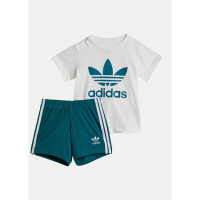 Adidas Komplet t-shirt i spodenki JE0524 Turkusowy Regular Fit 0_3M Turkusowy Unisex Dziecko Adidas Komplet t-shirt i spodenki JE0524 Turkusowy Regular Fit 0_3M Turkusowy Unisex Dziecko