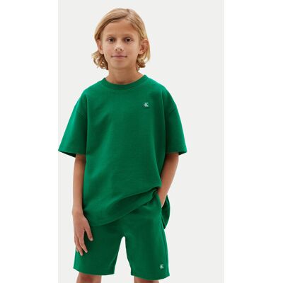 Calvin Klein Jeans Komplet t-shirt i spodenki Ottoman LVCKSJI19B Zielony Regular Fit 16Y Zielony Unisex Dziecko Calvin Klein Jeans Komplet t-shirt i spodenki Ottoman LVCKSJI19B Zielony Regular Fit 16Y Zielony Unisex Dziecko