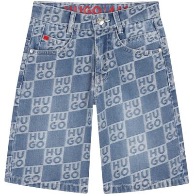HUGO Szorty jeansowe G00996 D Niebieski Loose Fit 16Y Niebieski Chłopiec HUGO Szorty jeansowe G00996 D Niebieski Loose Fit 16Y Niebieski Chłopiec