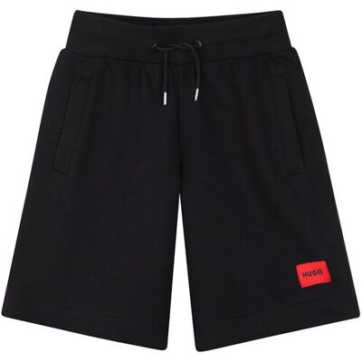HUGO Szorty sportowe G01183 D Czarny Regular Fit 14Y Czarny Chłopiec HUGO Szorty sportowe G01183 D Czarny Regular Fit 14Y Czarny Chłopiec